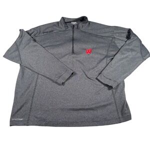 PING Quarter Zip Pullover Mens XXL Gray Wisconsin Badgers Sensorcool Golf Top